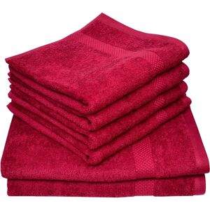Dyckhoff Planet Rotes 6-teiliges Baumwoll-Handtuch-Set Dyckhoff Planet Rotes 6-teiliges Baumwoll-Handtuch-Set