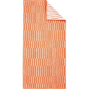 DYCKHOFF Handtuch Set New Coral Panels - 3 Stück, orange, Walkfrottier DYCKHOFF Handtuch Set New Coral Panels - 3 Stück, orange, Walkfrottier