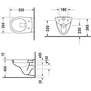 Duravit Wand-WC D-Code - Modern, Hygienisch, 6L Duravit Wand-WC D-Code - Modern, Hygienisch, 6L