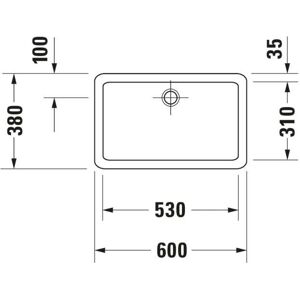 Vas de chiuvetă alb dreptunghiular Duravit Vero 60cm - Fără supraplin Vas de chiuvetă alb dreptunghiular Duravit Vero 60cm - Fără supraplin