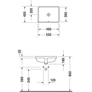 Lavoar încastrat Starck 3 Alb - Lavoar Lavoar încastrat Starck 3 Alb - Lavoar