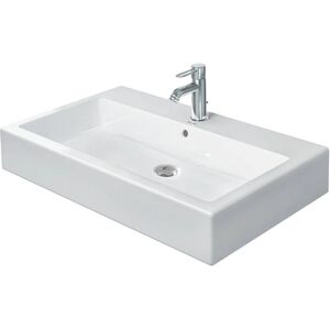 Lavabo Duravit Vero - Rectangulaire, 800mm, Blanc, avec Trop-plein & Banquette - Publicité Lavabo Duravit Vero - Rectangulaire, 800mm, Blanc, avec Trop-plein & Banquette - Publicité