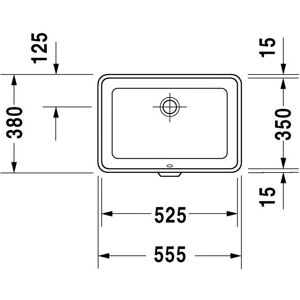 Chiuvetă încastrabilă Duravit Universal - 525 mm - Alb Lucios Chiuvetă încastrabilă Duravit Universal - 525 mm - Alb Lucios