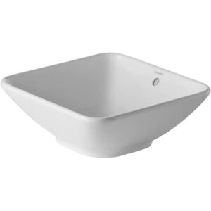 Vas de baie pe blat alb lucios 420mm Duravit - Design pătrat Vas de baie pe blat alb lucios 420mm Duravit - Design pătrat