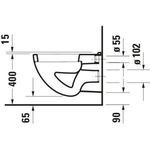 Duravit D-Code Wand-WC - Weiß Hochglanz - 355x540mm Duravit D-Code Wand-WC - Weiß Hochglanz - 355x540mm