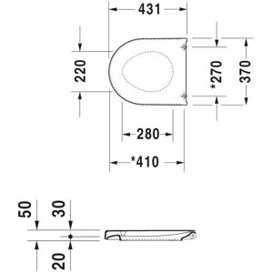 Duravit WC-Sitz Weiß - SoftClose, Top-Mount, Modell 0069890000 - WC-Sitz Duravit WC-Sitz Weiß - SoftClose, Top-Mount, Modell 0069890000 - WC-Sitz