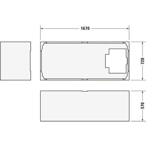 Duravit Starck badekarsstøtte - Hvid Duravit Starck badekarsstøtte - Hvid