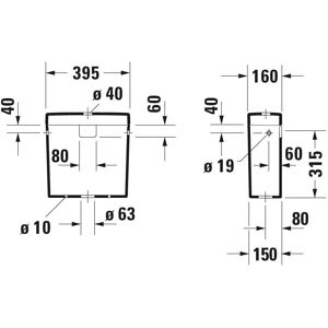 Duravit Happy D.2 Rezervor - Spălare dublă 6/3 l, WonderGliss Duravit Happy D.2 Rezervor - Spălare dublă 6/3 l, WonderGliss