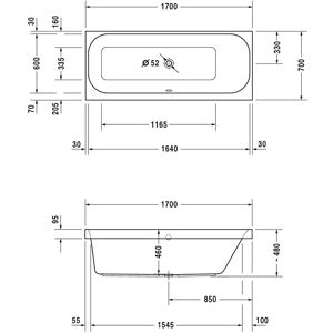 Duravit Modell 700311 Rechteckbadewanne - Badewanne Duravit Modell 700311 Rechteckbadewanne - Badewanne