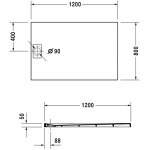Duravit Modell 1200x800mm Rechteck DuraSolid Q Duschwanne - Duschwanne Duravit Modell 1200x800mm Rechteck DuraSolid Q Duschwanne - Duschwanne