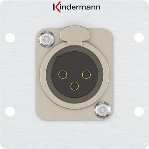 Prise XLR en aluminium Kindermann 7444000412 - Panneau complet audio Prise XLR en aluminium Kindermann 7444000412 - Panneau complet audio