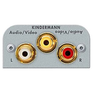 Kindermann 7441000430 Montageset - Aluminium, 54x54mm, 3 RCA Kindermann 7441000430 Montageset - Aluminium, 54x54mm, 3 RCA