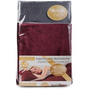 Gözze Reversible Microfibre Bedding Set - Bordeaux/Anthracite - 155x220cm Gözze Reversible Microfibre Bedding Set - Bordeaux/Anthracite - 155x220cm