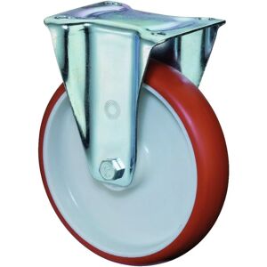 Roulette pivotante BS L410.B31 Acier, 100mm, 125kg, Polyuréthane Rouge - Publicité Roulette pivotante BS L410.B31 Acier, 100mm, 125kg, Polyuréthane Rouge - Publicité