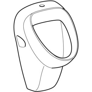 Geberit Aller Urinal - Wandmontage, 1L spoeling, boveninvoer, achter- of onderuitgang Geberit Aller Urinal - Wandmontage, 1L spoeling, boveninvoer, achter- of onderuitgang