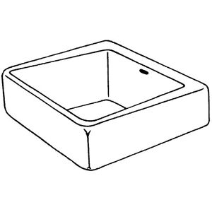 Geberit Wit Publica Rechthoekige Wastafel - 50cm Badkamer Geberit Wit Publica Rechthoekige Wastafel - 50cm Badkamer