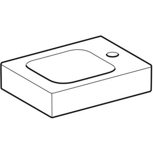 Chiuvetă Geberit iCon - 38x28cm, Alb, Orificiu pentru robinet pe dreapta - Chiuvetă Chiuvetă Geberit iCon - 38x28cm, Alb, Orificiu pentru robinet pe dreapta - Chiuvetă