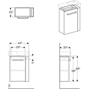 Mobile sotto lavabo Keramag - Bianco Lucido - Mobile bagno Mobile sotto lavabo Keramag - Bianco Lucido - Mobile bagno