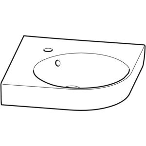 Keramag - Lavabo de esquina Renova Nr.1 Comprimo - 50cm Keramag - Lavabo de esquina Renova Nr.1 Comprimo - 50cm