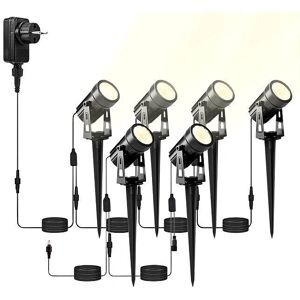 Luminea Modèle - 6 Spots Extérieurs Aluminium LED COB - Lumière de Jardin - Publicité Luminea Modèle - 6 Spots Extérieurs Aluminium LED COB - Lumière de Jardin - Publicité