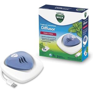 Diffuseur USB sans fil Wick - Purificateur d'air & Humidificateur - Bleu & Blanc - Publicité Diffuseur USB sans fil Wick - Purificateur d'air & Humidificateur - Bleu & Blanc - Publicité