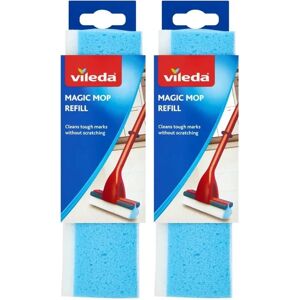 Vileda Magic Mop 3 Action replacement mop, blue, pack of 2 Vileda Magic Mop 3 Action replacement mop, blue, pack of 2