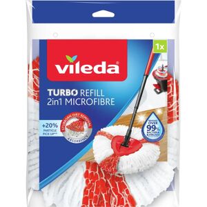 Vileda Turbo 2in1 Mop Refill Head - Microfiber, Red/White, Model FH151608 - Mop Refill Head Vileda Turbo 2in1 Mop Refill Head - Microfiber, Red/White, Model FH151608 - Mop Refill Head