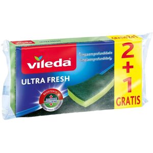 Vileda - Éponge Ultra Fraîche Verte 3 Pièces - Éponges - Publicité Vileda - Éponge Ultra Fraîche Verte 3 Pièces - Éponges - Publicité