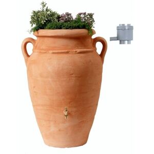 Tank à eau en terracotta 250L - Avec plateau à plantes - Publicité Tank à eau en terracotta 250L - Avec plateau à plantes - Publicité