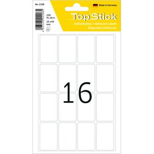 TOPSTICK - Etiquetas Multiusos - Fehér - 25x40 mm - Labels TOPSTICK - Etiquetas Multiusos - Fehér - 25x40 mm - Labels