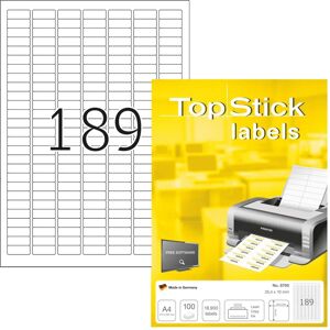 Német TopStick fehér papírcímkék - 25,4x10mm - Csomag 10 Német TopStick fehér papírcímkék - 25,4x10mm - Csomag 10