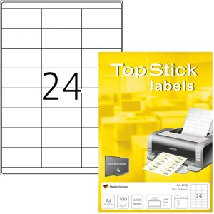 TopStick White Label Stickers 70x33.8mm - Label Stickers TopStick White Label Stickers 70x33.8mm - Label Stickers