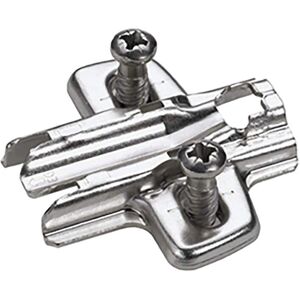 Plaque de montage croisée HETTICH avec vis euro de 3 mm - Quincaillerie mobilier Plaque de montage croisée HETTICH avec vis euro de 3 mm - Quincaillerie mobilier