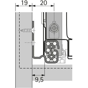 Hettich - Modelo 470 mm - Sistema de Cajón Silencioso - Extensión Completa Hettich - Modelo 470 mm - Sistema de Cajón Silencioso - Extensión Completa