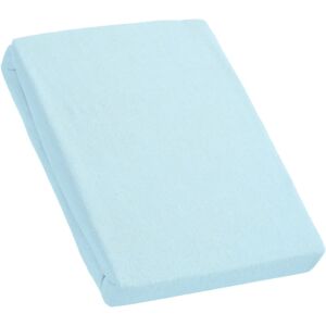 KUM Spannbettlaken - Mikrofaser Frottee, Blau, 180-200x200cm - Spannbettlaken KUM Spannbettlaken - Mikrofaser Frottee, Blau, 180-200x200cm - Spannbettlaken