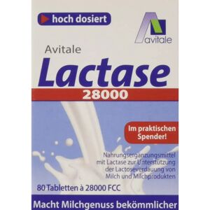 Avitale Lactase 28.000 FCC Tabletten im Spender - Unterstützt Lactoseverdauung Avitale Lactase 28.000 FCC Tabletten im Spender - Unterstützt Lactoseverdauung
