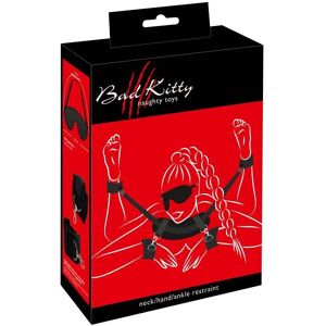 Bad Kitty BDSM Rajoitussarja - Säädettävät Kaula-, Ranne- ja Nilkkaremmi Bad Kitty BDSM Rajoitussarja - Säädettävät Kaula-, Ranne- ja Nilkkaremmi