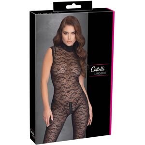 Cottelli Collection Musta pitsinen bodysuit - Koko kehon läpinäkyvä Cottelli Collection Musta pitsinen bodysuit - Koko kehon läpinäkyvä