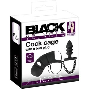 Black Velvets Jaula de peneas - Silicona flexible, Plug anal, Castidad Black Velvets Jaula de peneas - Silicona flexible, Plug anal, Castidad