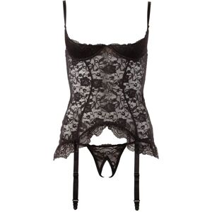 Cottelli Collection Lace Suspender Shirt - Lingerie Cottelli Collection Lace Suspender Shirt - Lingerie
