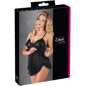 Cottelli Lingerie Babydoll Plus String - Aukkoiset kupit, Avoin selkä - Alaosat Cottelli Lingerie Babydoll Plus String - Aukkoiset kupit, Avoin selkä - Alaosat