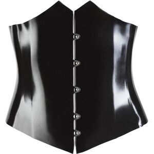 Late X - Late X Latex Waist Cincher - color: black - size: S - back_lacing - waist cincher Late X - Late X Latex Waist Cincher - color: black - size: S - back_lacing - waist cincher