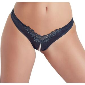 Cottelli Collection Black Pearl Open Crotch String - S Type Cottelli Collection Black Pearl Open Crotch String - S Type