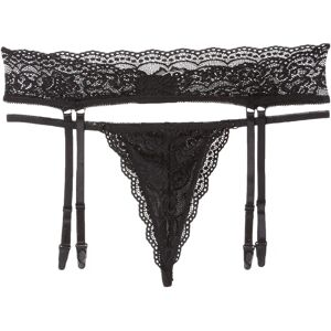 Cottelli Collection Musta XL Kietaisuhame String & Alushousut - Lingerie Cottelli Collection Musta XL Kietaisuhame String & Alushousut - Lingerie