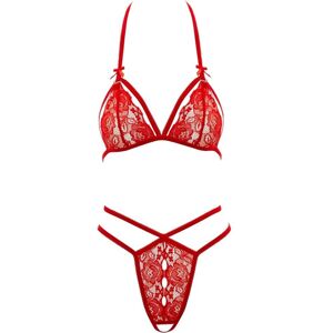 Cottelli Collection Spitzen-Set - Soft-BH, Open String, Rot - Dessous-Set Cottelli Collection Spitzen-Set - Soft-BH, Open String, Rot - Dessous-Set
