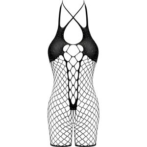 Cottelli FANTASY Combi body - Open mesh with stones, Short legs, Double collar - Body Cottelli FANTASY Combi body - Open mesh with stones, Short legs, Double collar - Body