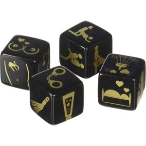 You 2 Toys 4 Tärningsset - Svart och Guld - Roliga tärningar You 2 Toys 4 Tärningsset - Svart och Guld - Roliga tärningar