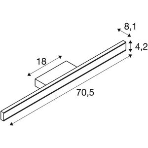 SLV One Linear 70 Væglampe Hvid - Væglampe SLV One Linear 70 Væglampe Hvid - Væglampe