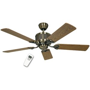 CasaFan Eco Elements 132 - Ceiling Fan - Antique Brass / Oak / Beech / White CasaFan Eco Elements 132 - Ceiling Fan - Antique Brass / Oak / Beech / White