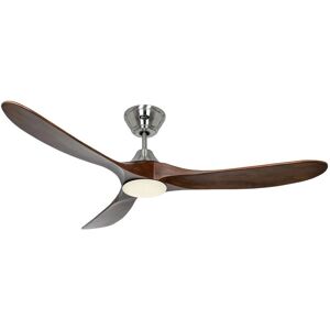 CasaFan DC Ventilador de Techo Eco Genuino Cromo - Nogal - Luz LED CasaFan DC Ventilador de Techo Eco Genuino Cromo - Nogal - Luz LED